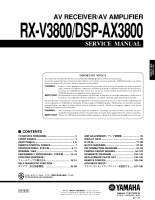 Yamaha RXV-3800 - Service Manual-Part-1